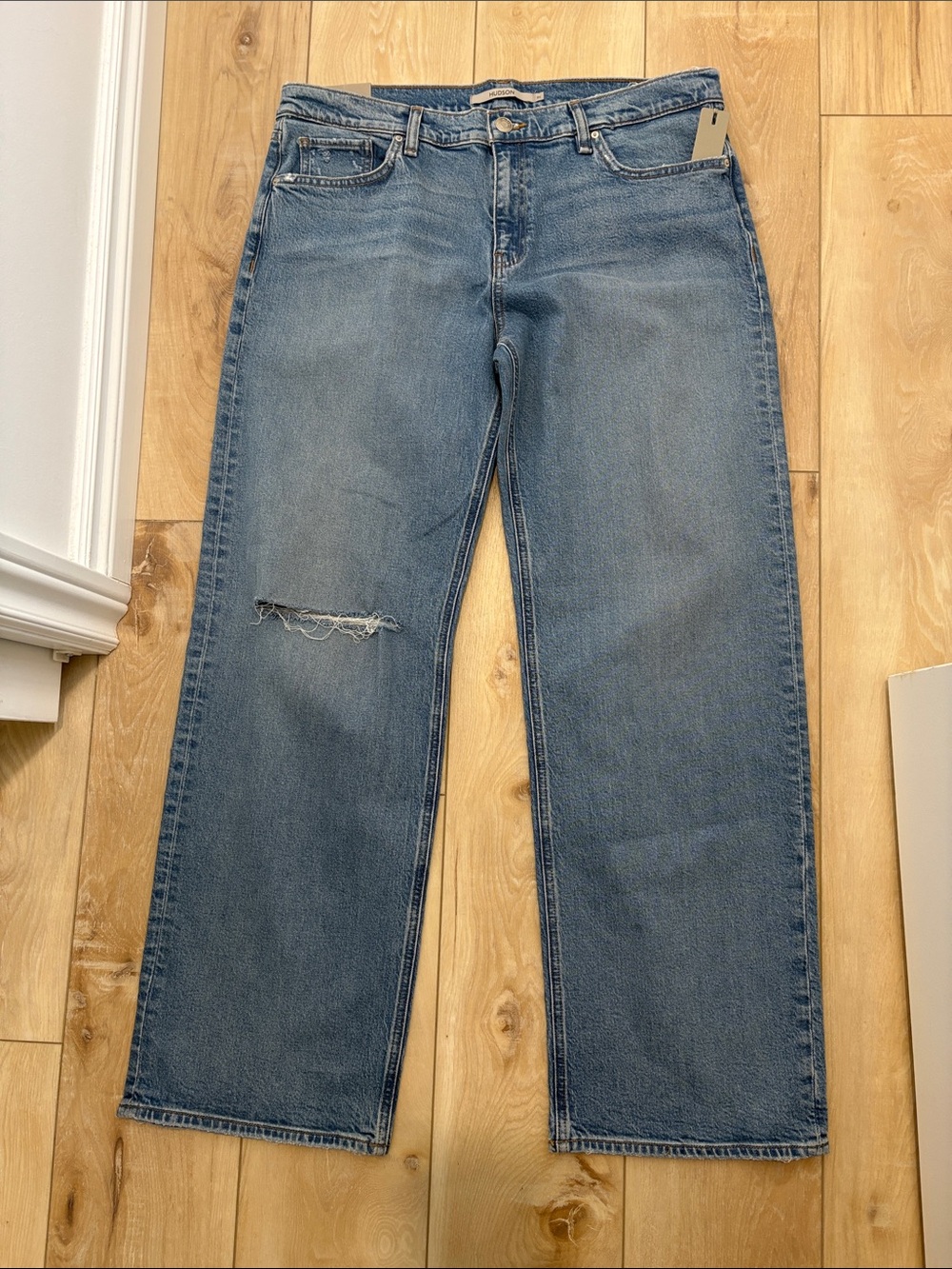 HUDSON Womens Kelli Low Rise Loose Fit Straight Leg